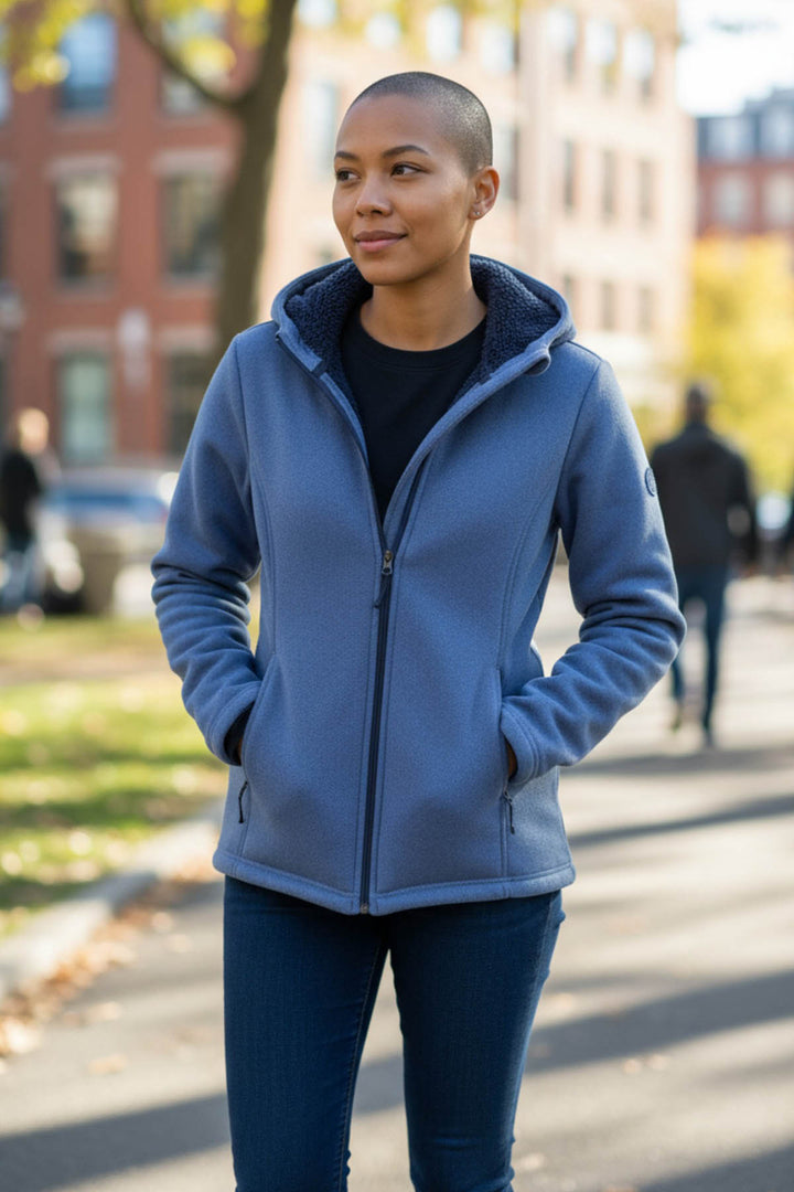 Zip Up Sherpa Fleece Hoodie