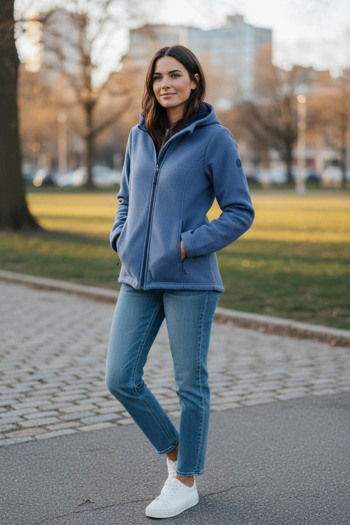 Zip Up Sherpa Fleece Hoodie