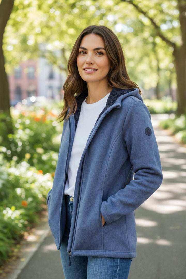 Zip Up Sherpa Fleece Hoodie