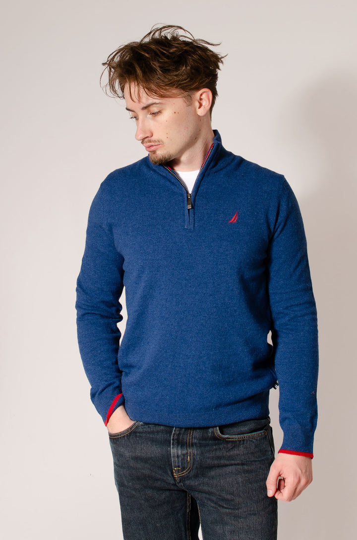 Quarter Zip Wool Jumper
