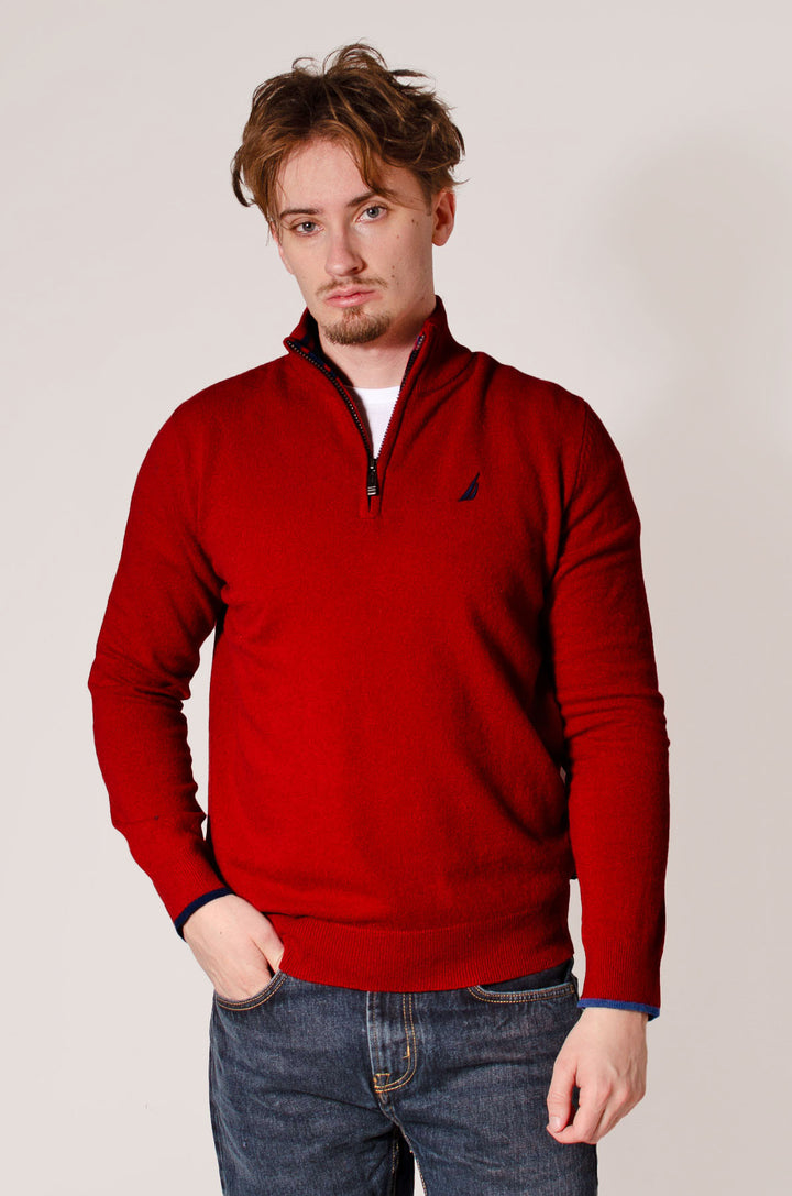 Quarter Zip Wool Jumper