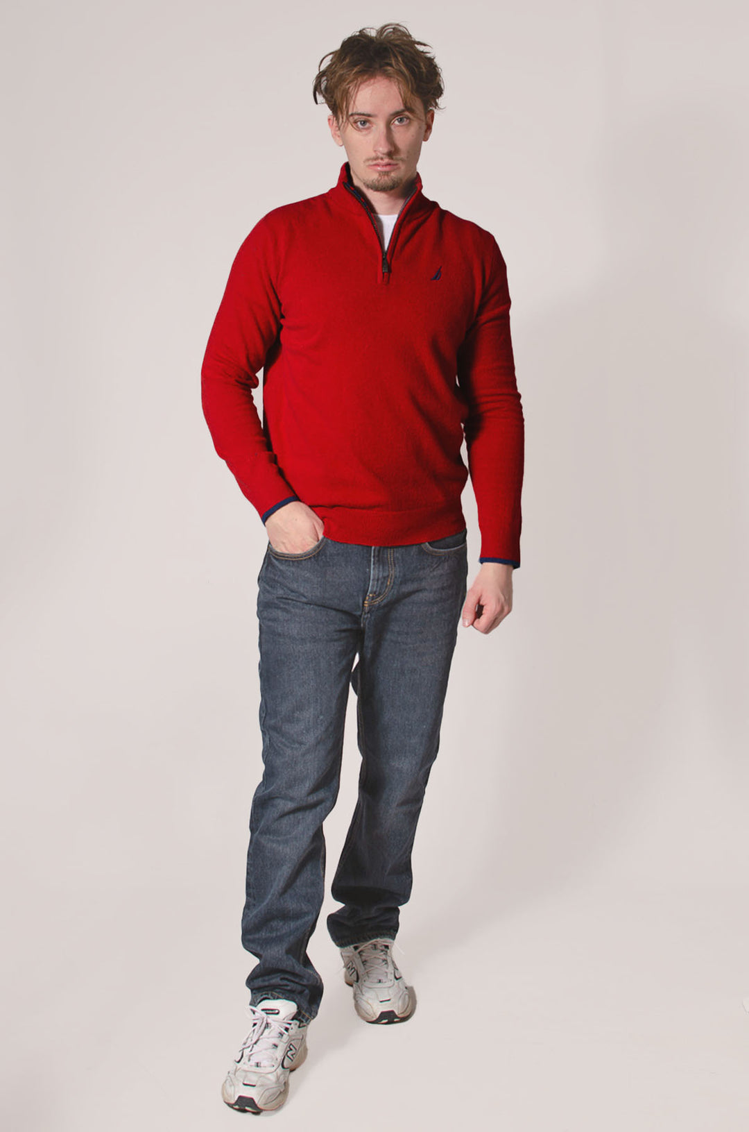 Quarter Zip Wool Jumper
