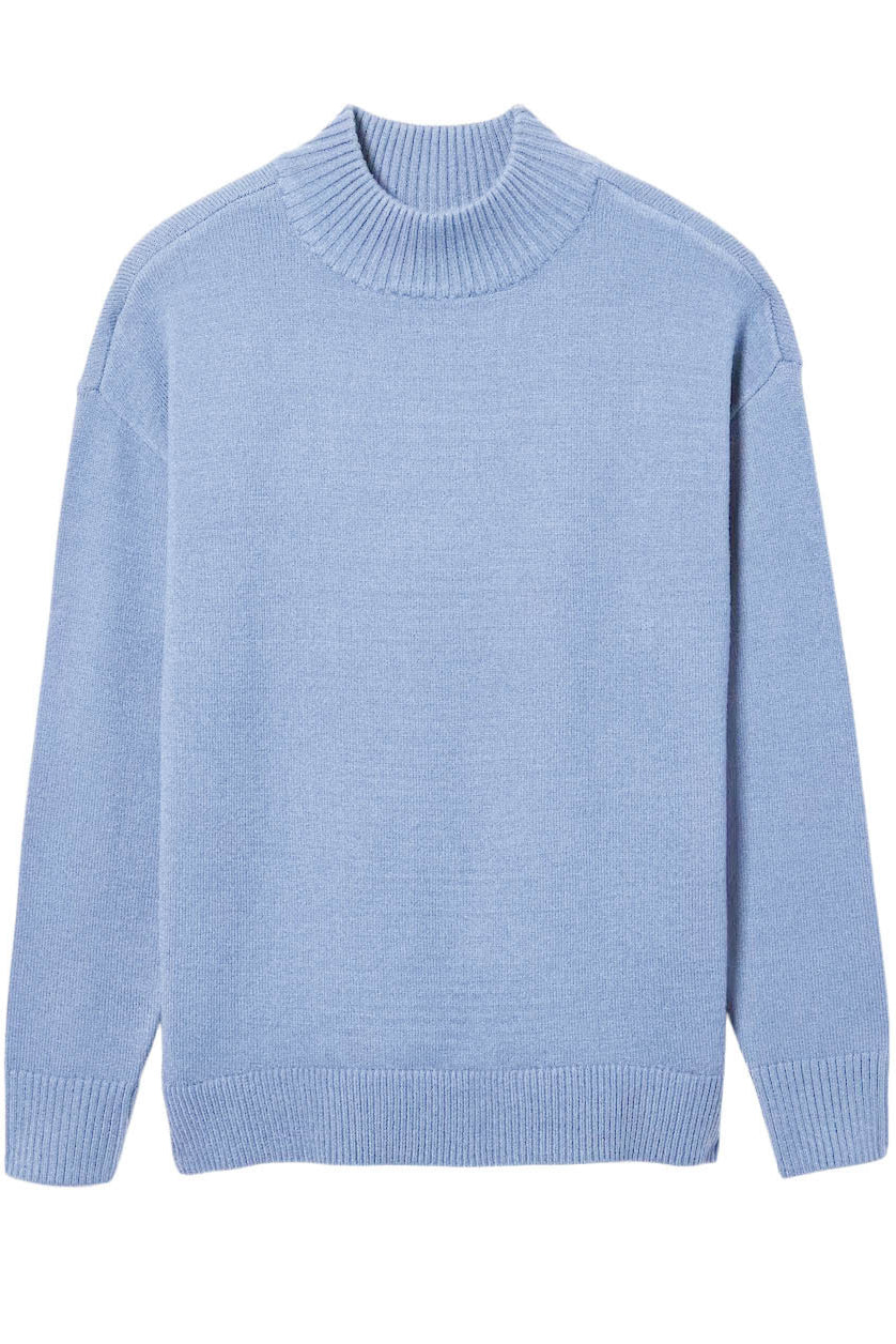 Funnel Neck Cuffed Jumper