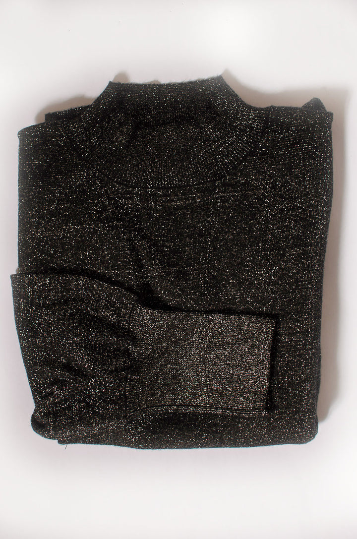 Black Sparkle Fine Knit Jumper