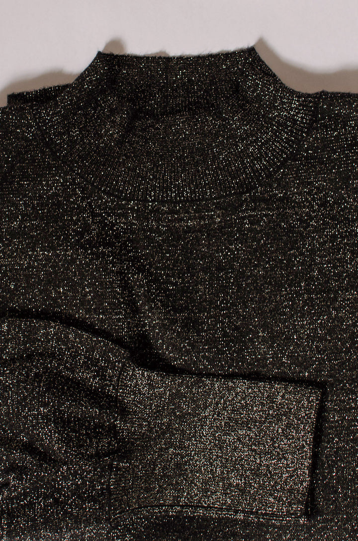 Black Sparkle Fine Knit Jumper