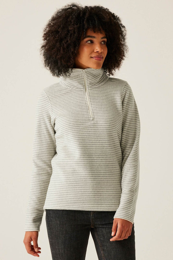 Striped Half Zip Fleece
