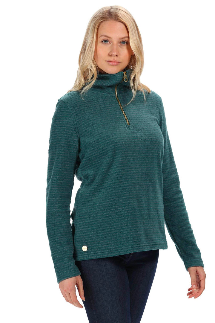 Striped Half Zip Fleece