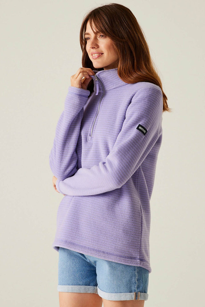 Striped Half Zip Fleece