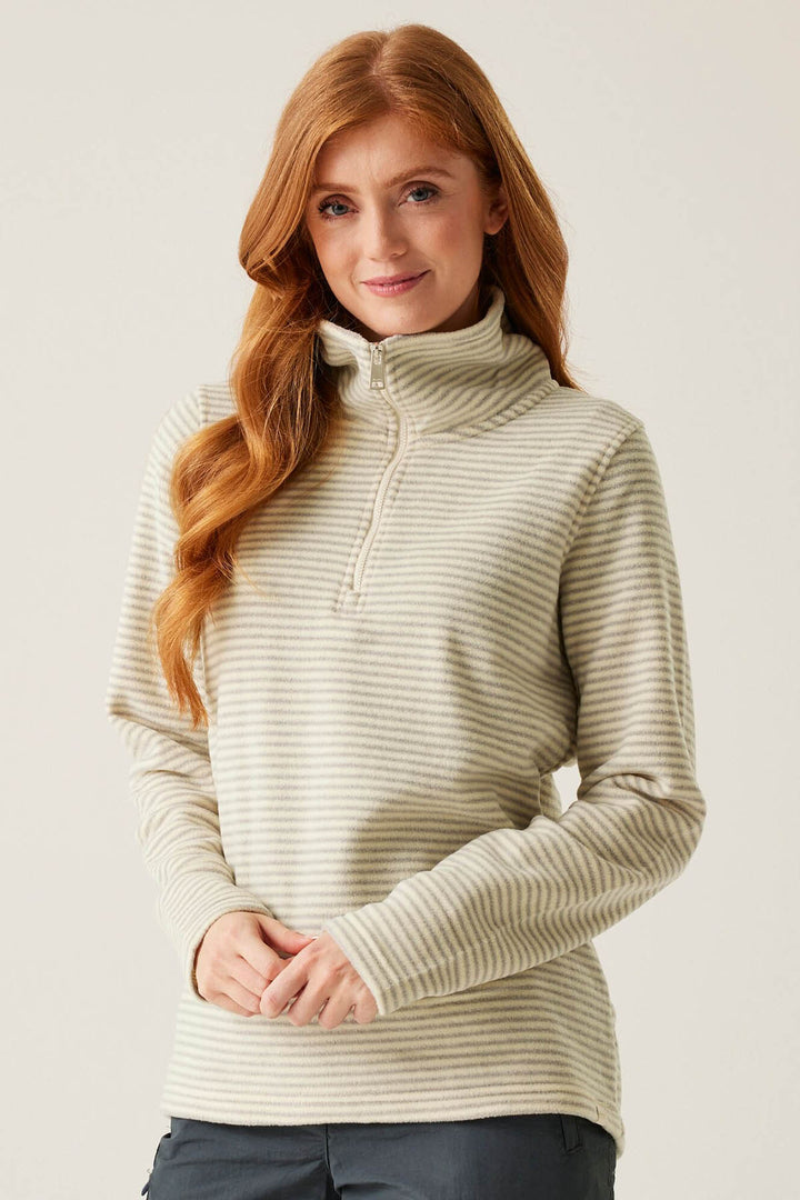 Striped Half Zip Fleece
