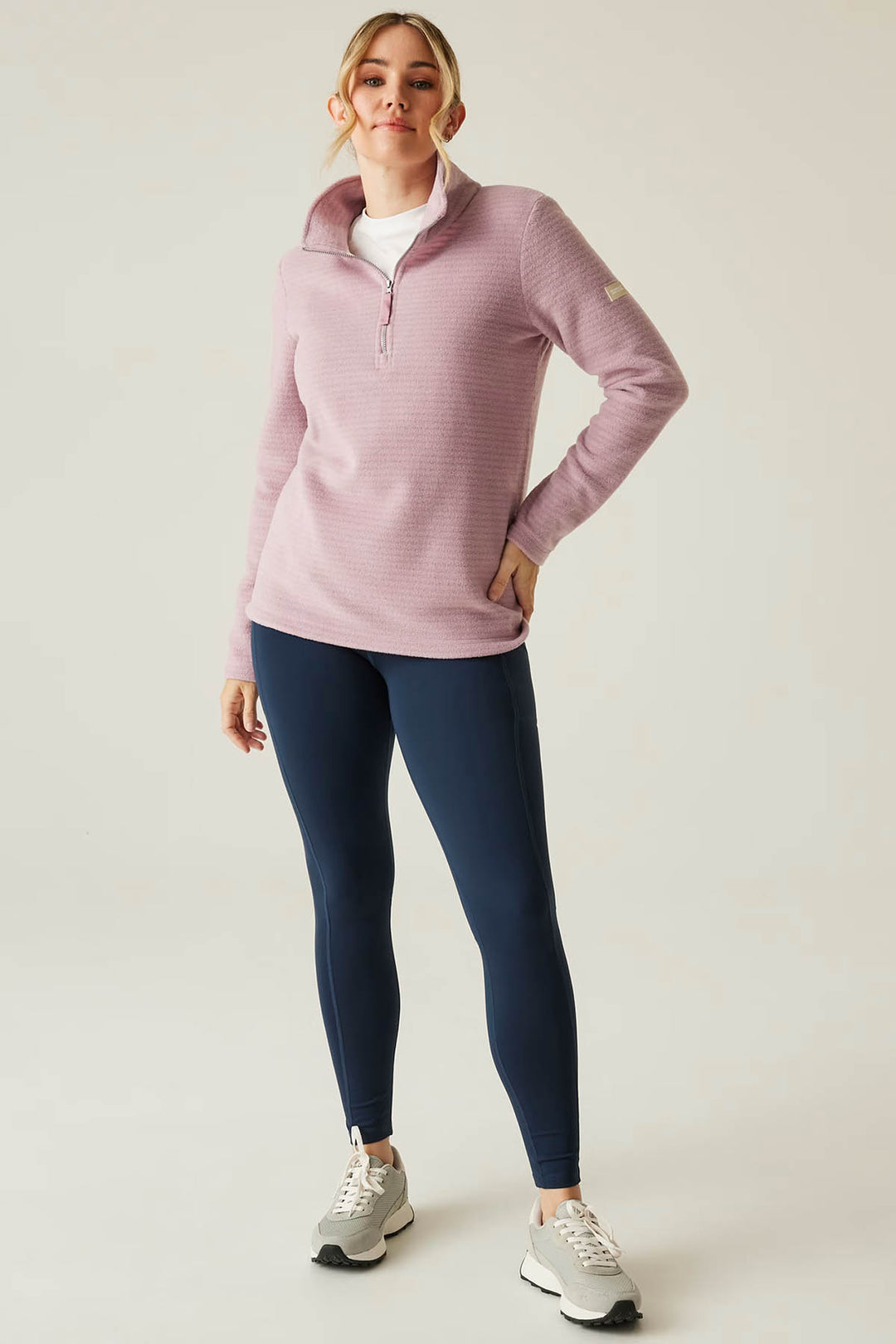 Striped Half Zip Fleece