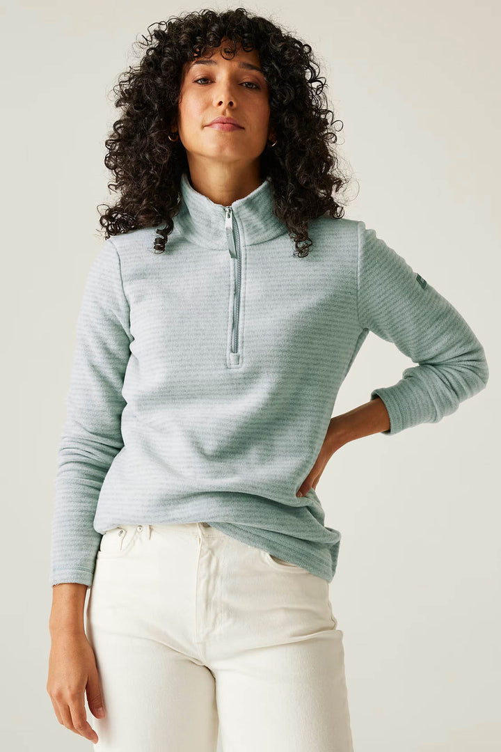 Striped Half Zip Fleece