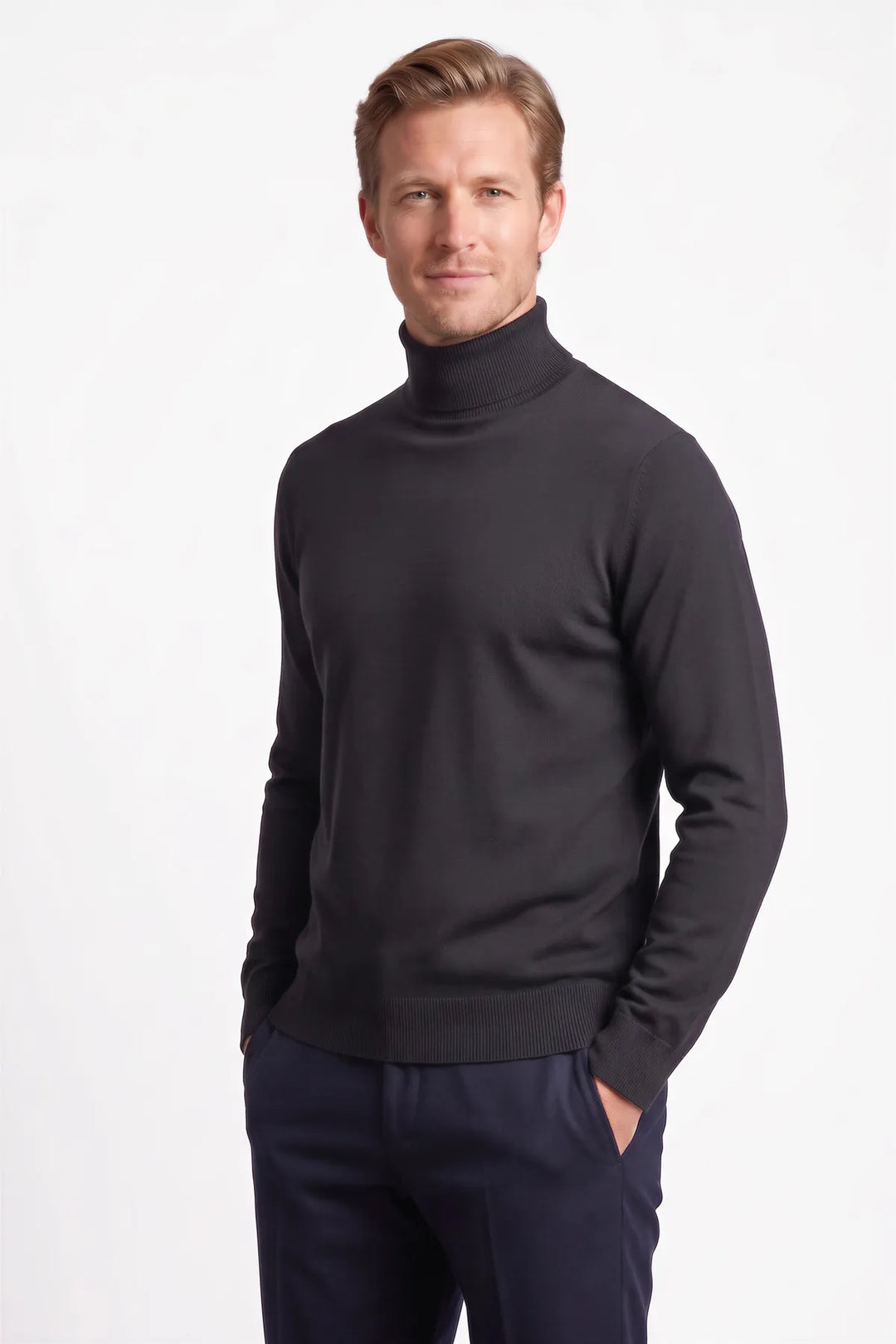 Cotton Roll Neck Jumper