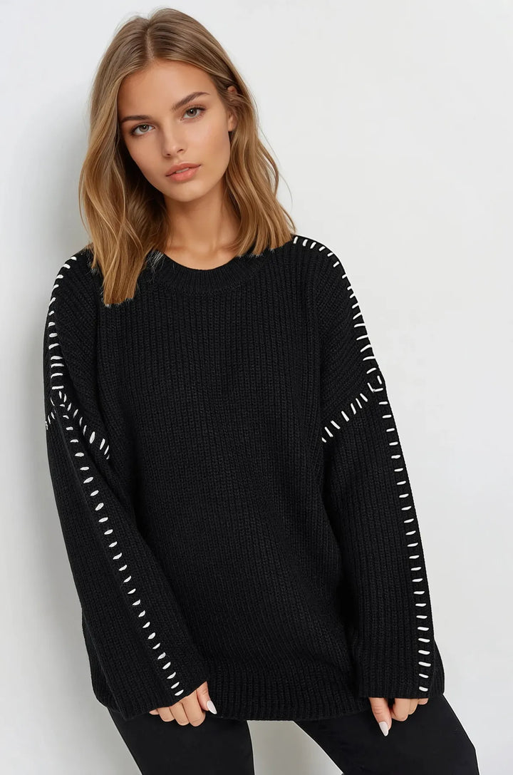 Blanket Stitch Relaxed Jumper