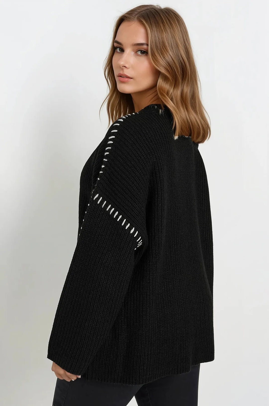 Blanket Stitch Relaxed Jumper
