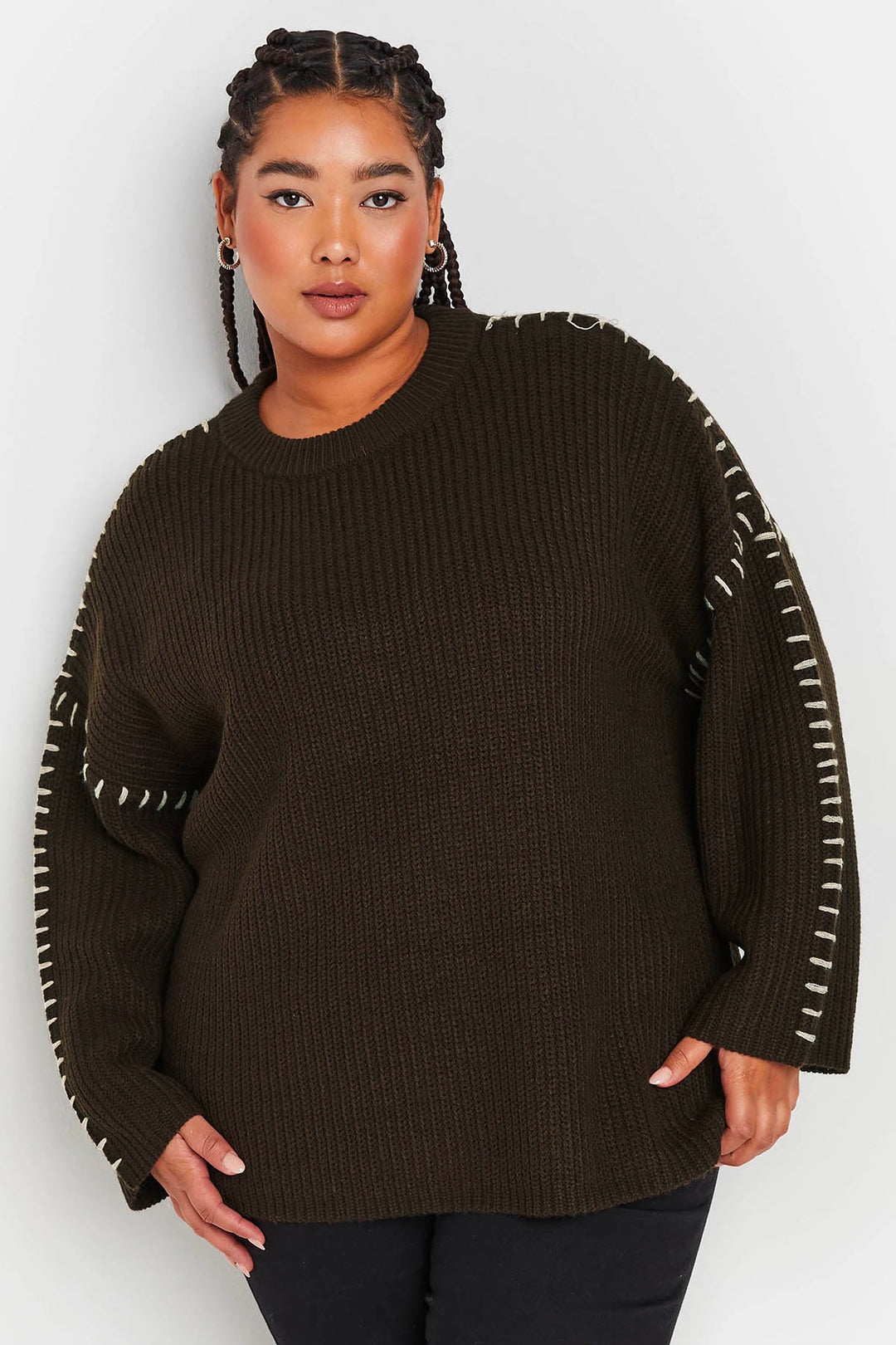 Blanket Stitch Relaxed Jumper