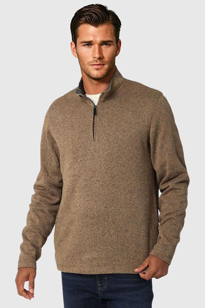 Zip Neck Fleece Sweater