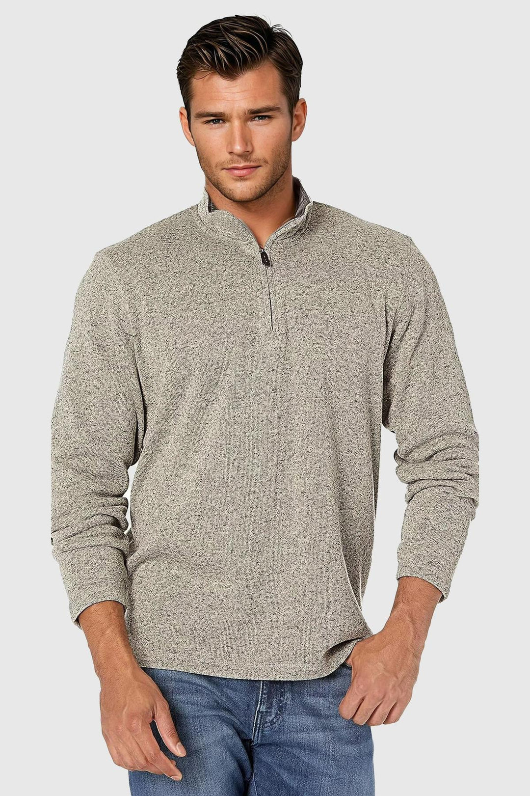 Zip Neck Fleece Sweater