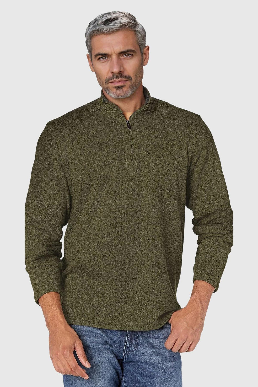 Zip Neck Fleece Sweater