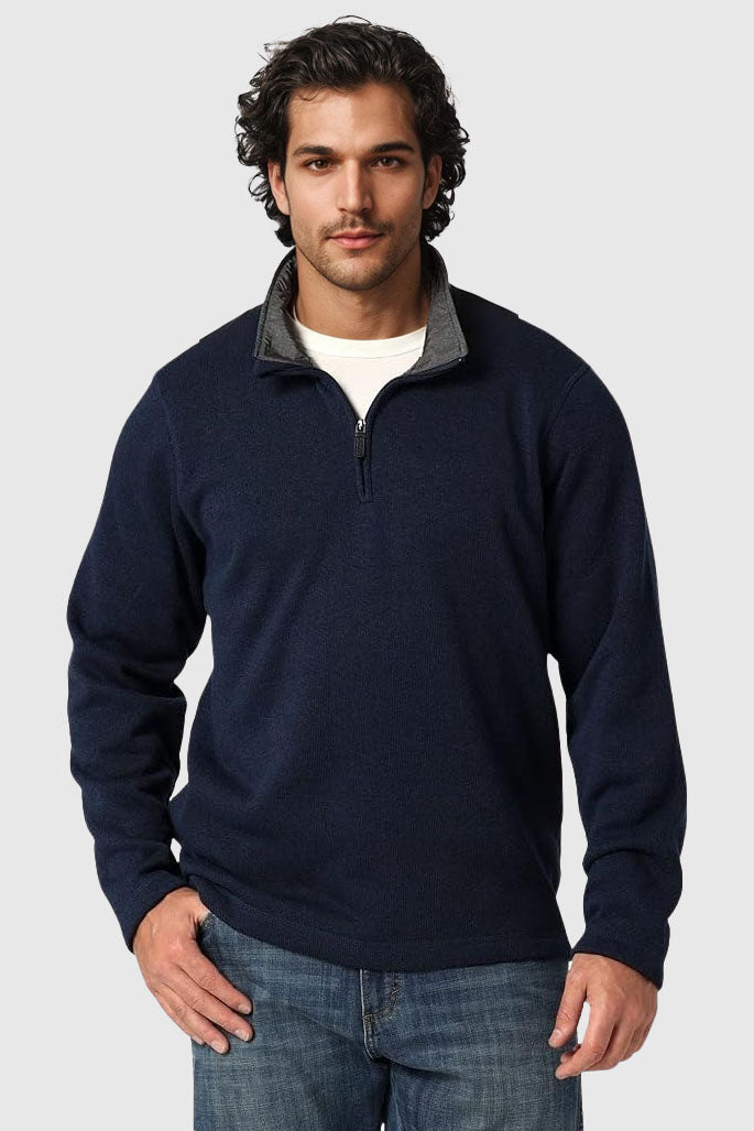 Zip Neck Fleece Sweater
