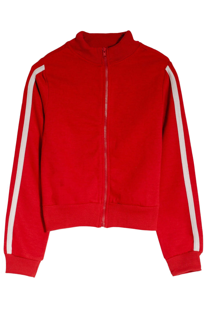 Red Retro Full Zip Track Jacket