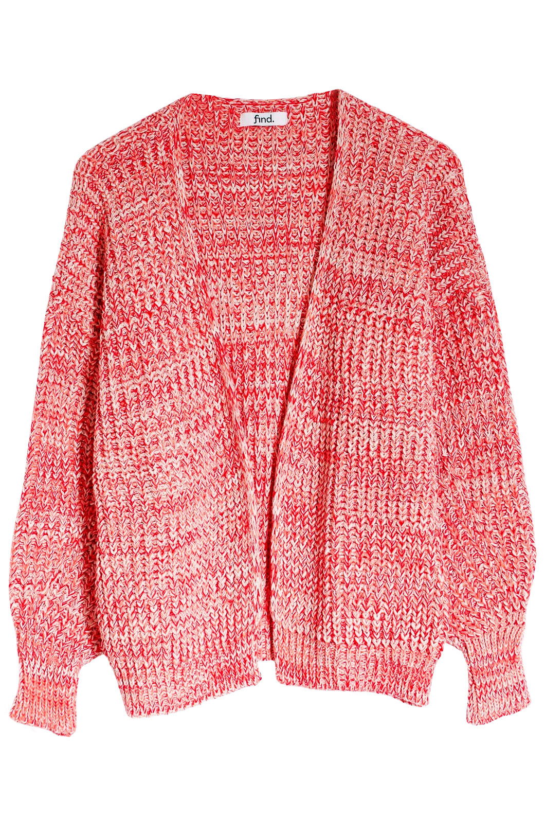 Pink Marl Chunky Knit Open Cardigan