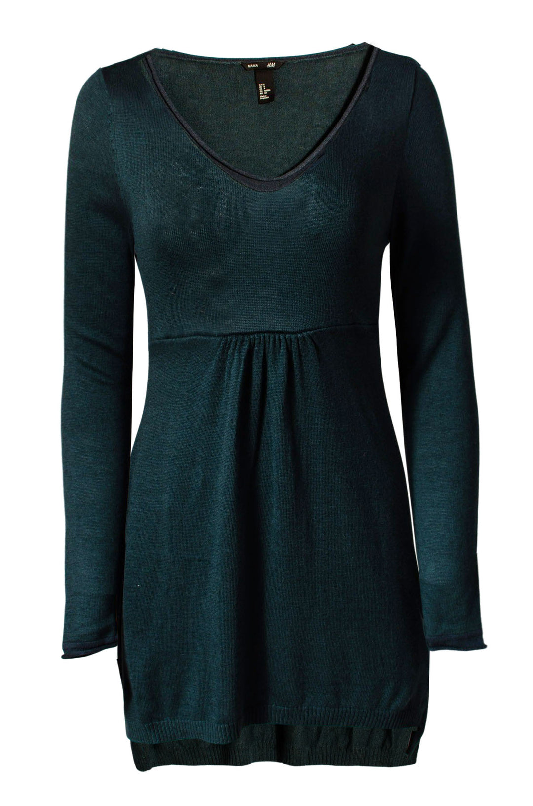 Green Scoop Neck Knitted Maternity Dress