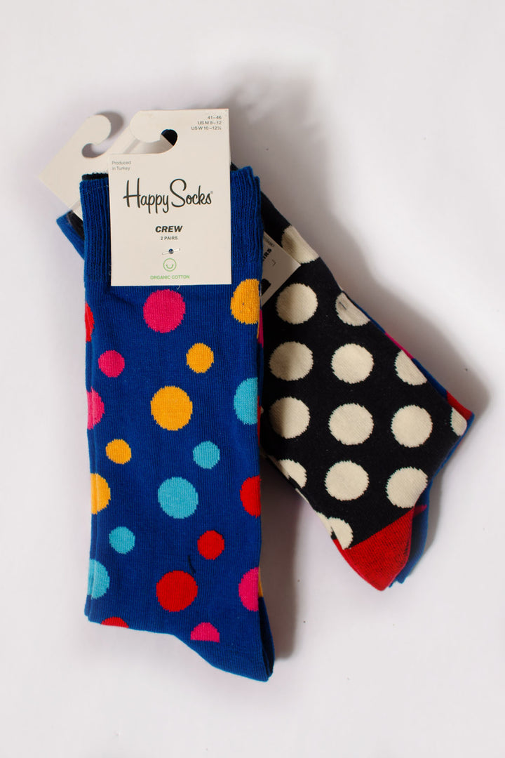 Mens Cotton Happy Socks - 2 pack