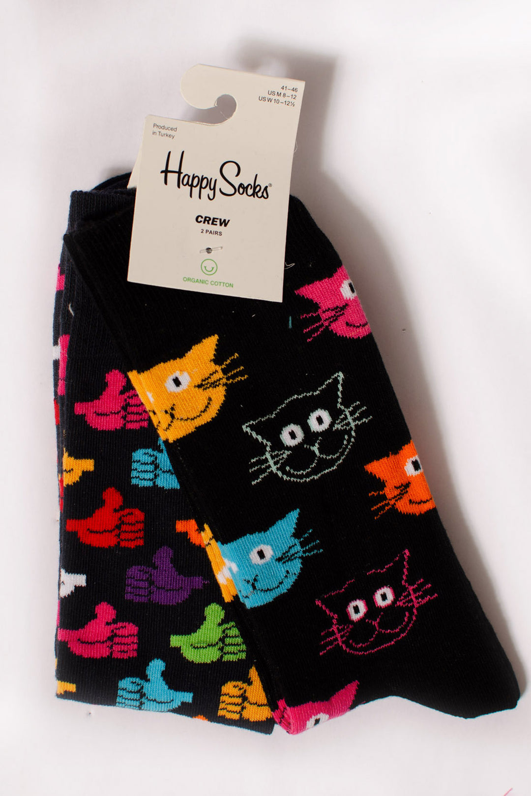 Mens Cotton Happy Socks - 2 pack