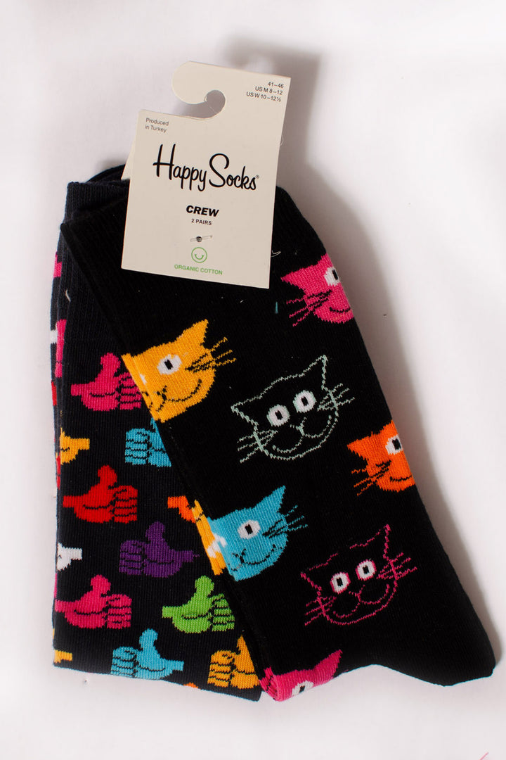 Mens Cotton Happy Socks - 2 pack