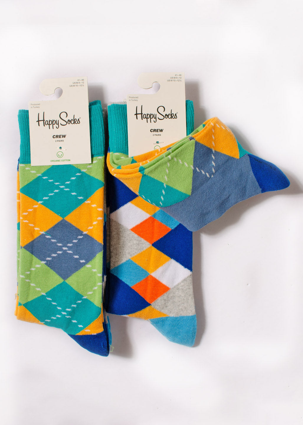 Mens Cotton Happy Socks - 2 pack