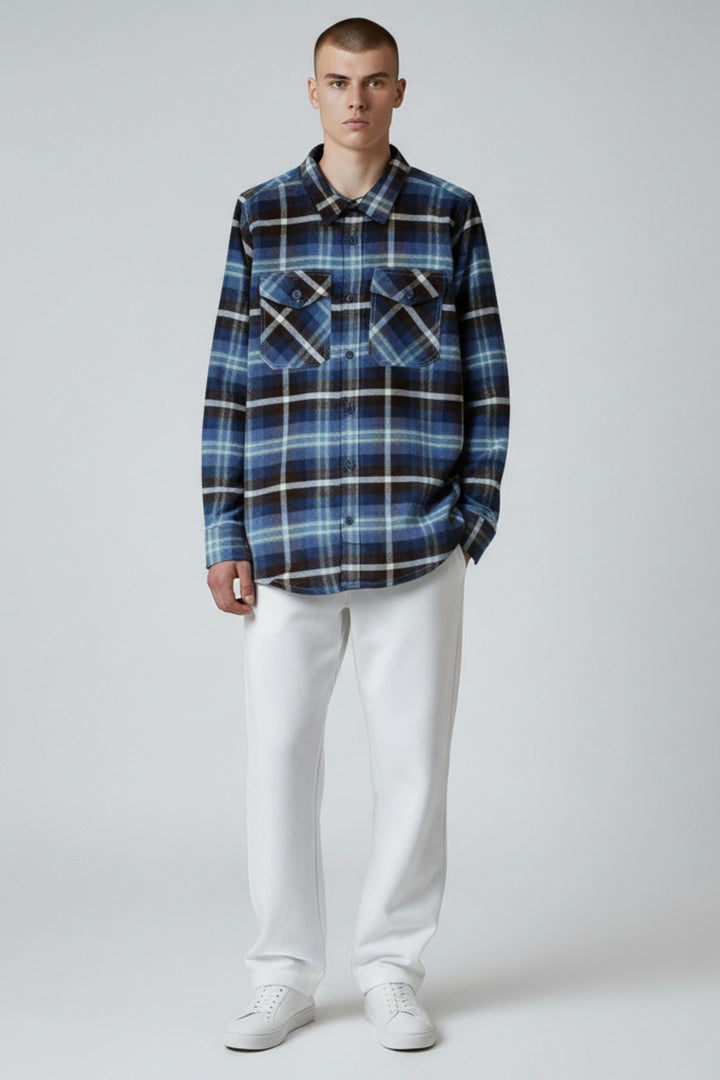 Check Flannel Shirt with Patch Pockets