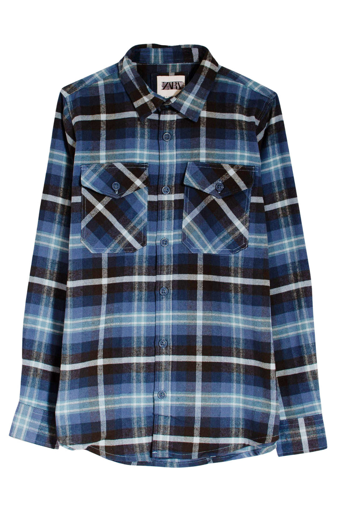 Check Flannel Shirt with Patch Pockets