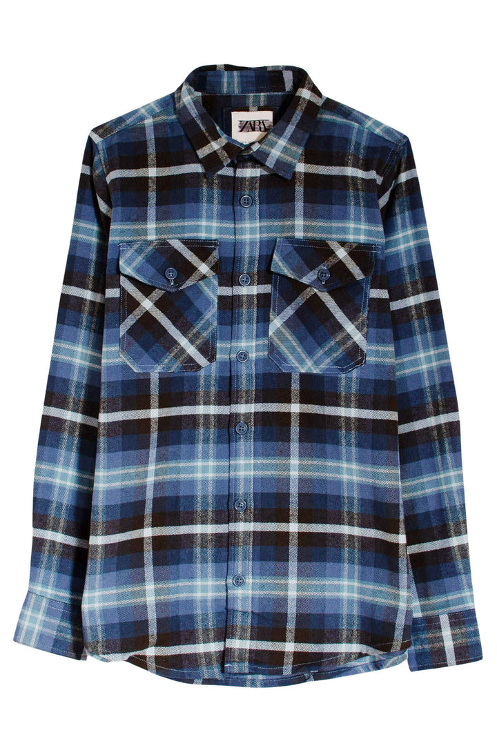 Check Flannel Shirt with Patch Pockets