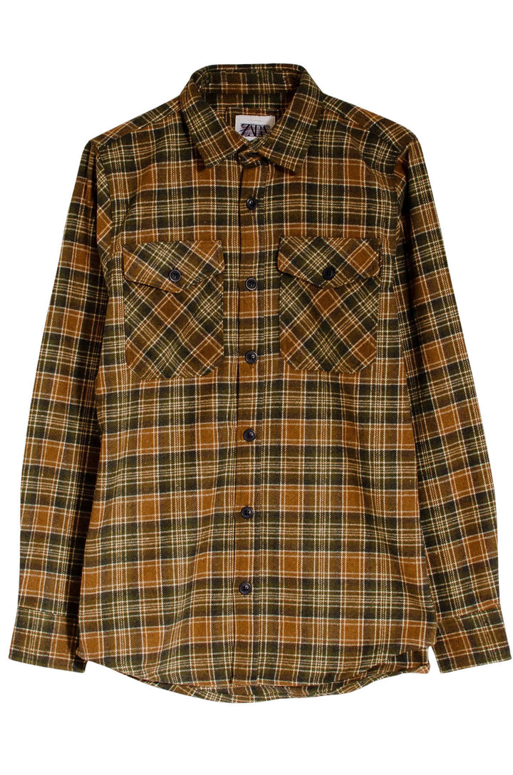 Check Flannel Shirt with Patch Pockets