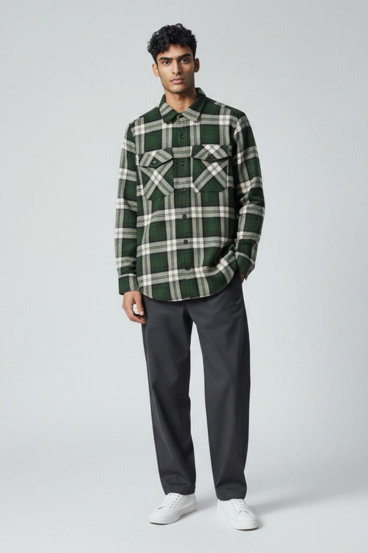 Check Flannel Shirt with Patch Pockets