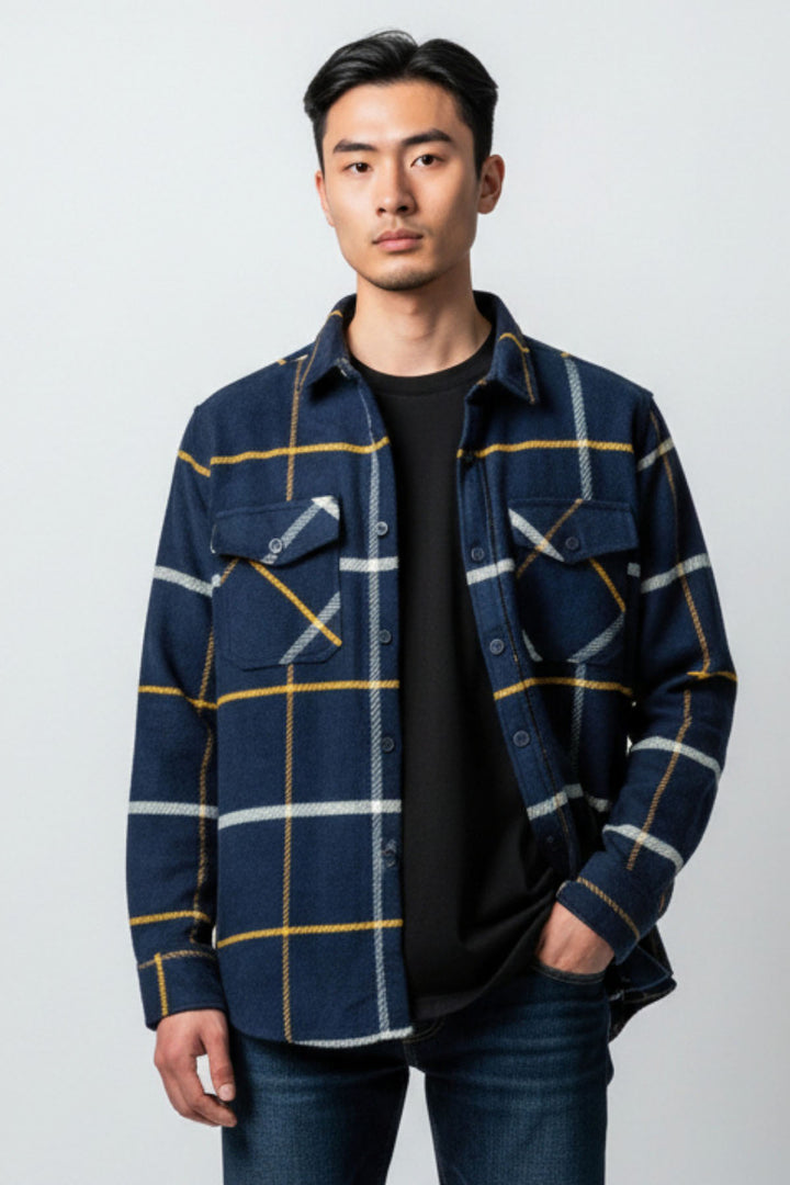 Check Flannel Shirt with Patch Pockets