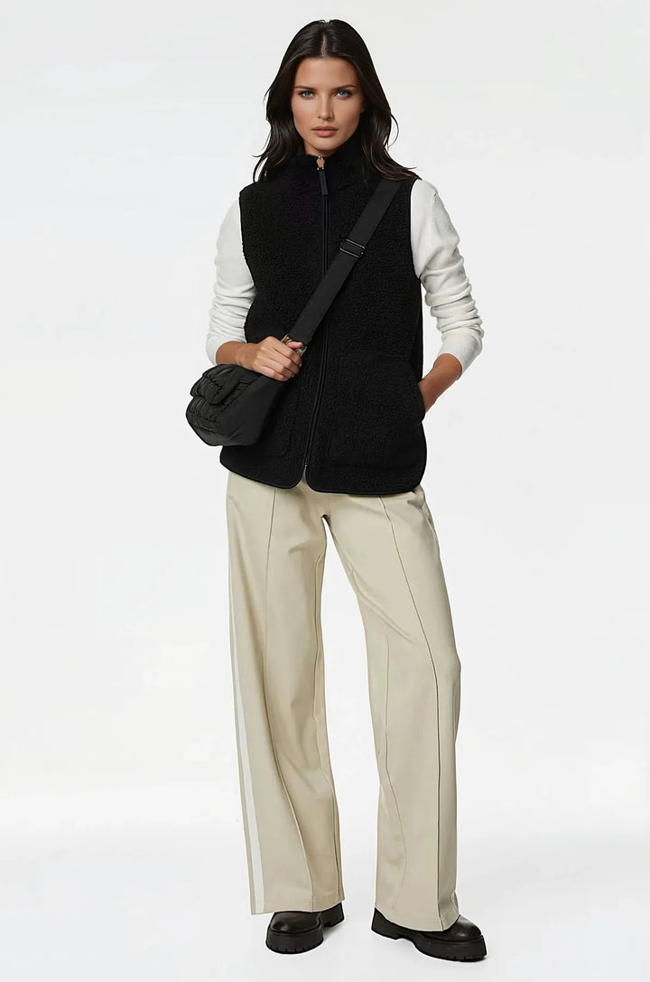 Borg Fleece Funnel Neck Gilet