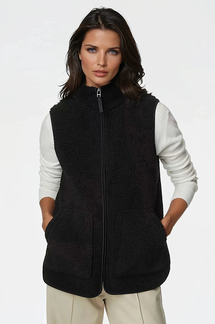 Borg Fleece Funnel Neck Gilet