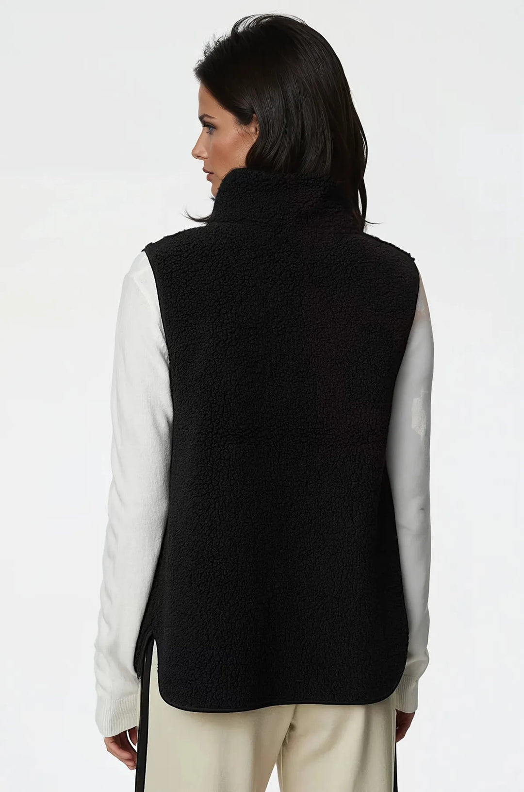 Borg Fleece Funnel Neck Gilet