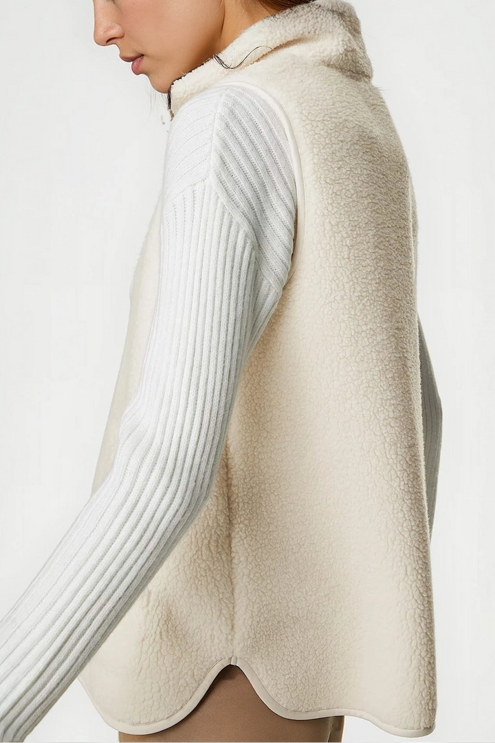 Borg Fleece Funnel Neck Gilet