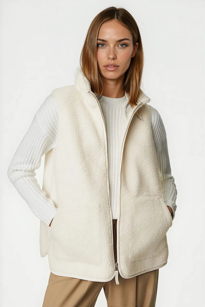Borg Fleece Funnel Neck Gilet