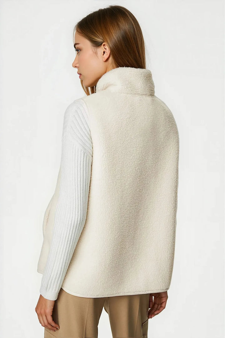 Borg Fleece Funnel Neck Gilet