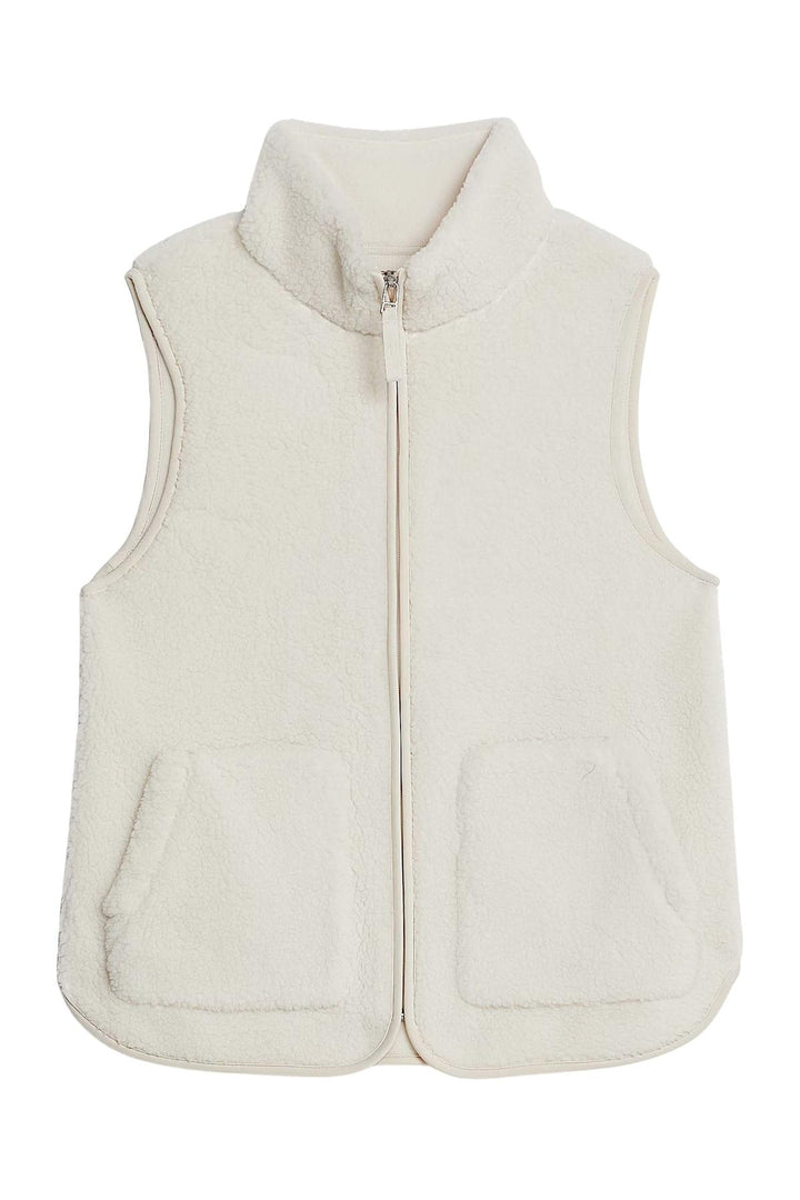 Borg Fleece Funnel Neck Gilet