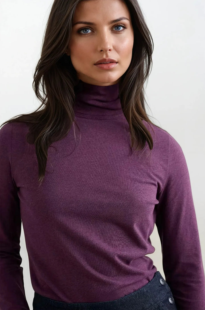 Organic Cotton Roll Neck Top