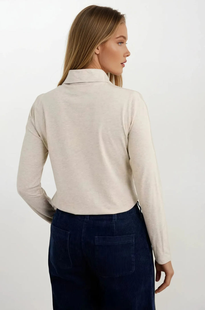 Organic Cotton Roll Neck Top