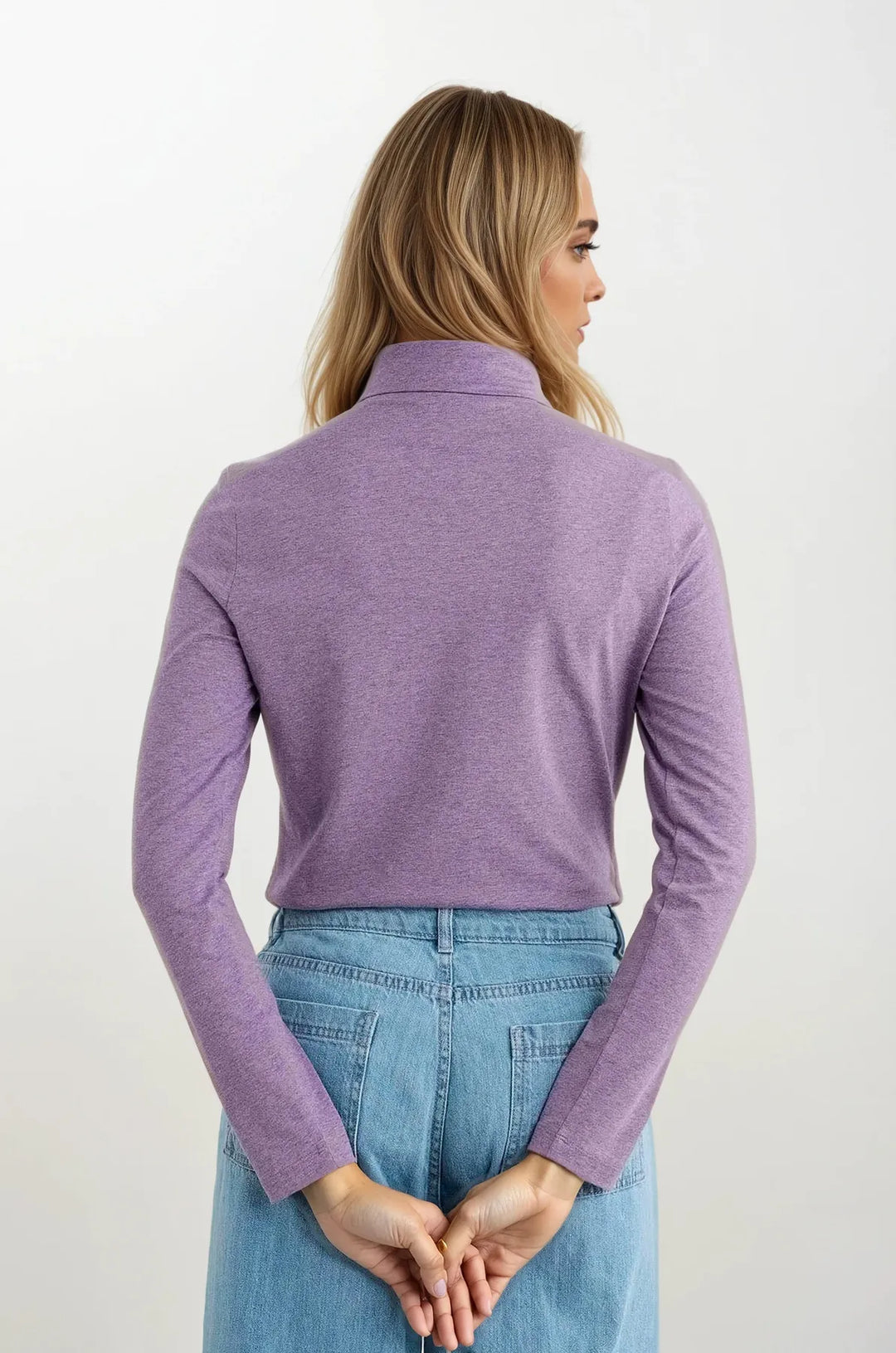 Organic Cotton Roll Neck Top