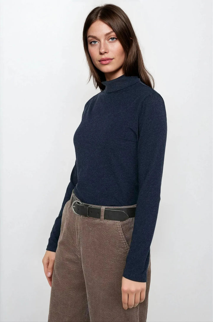 Organic Cotton Roll Neck Top