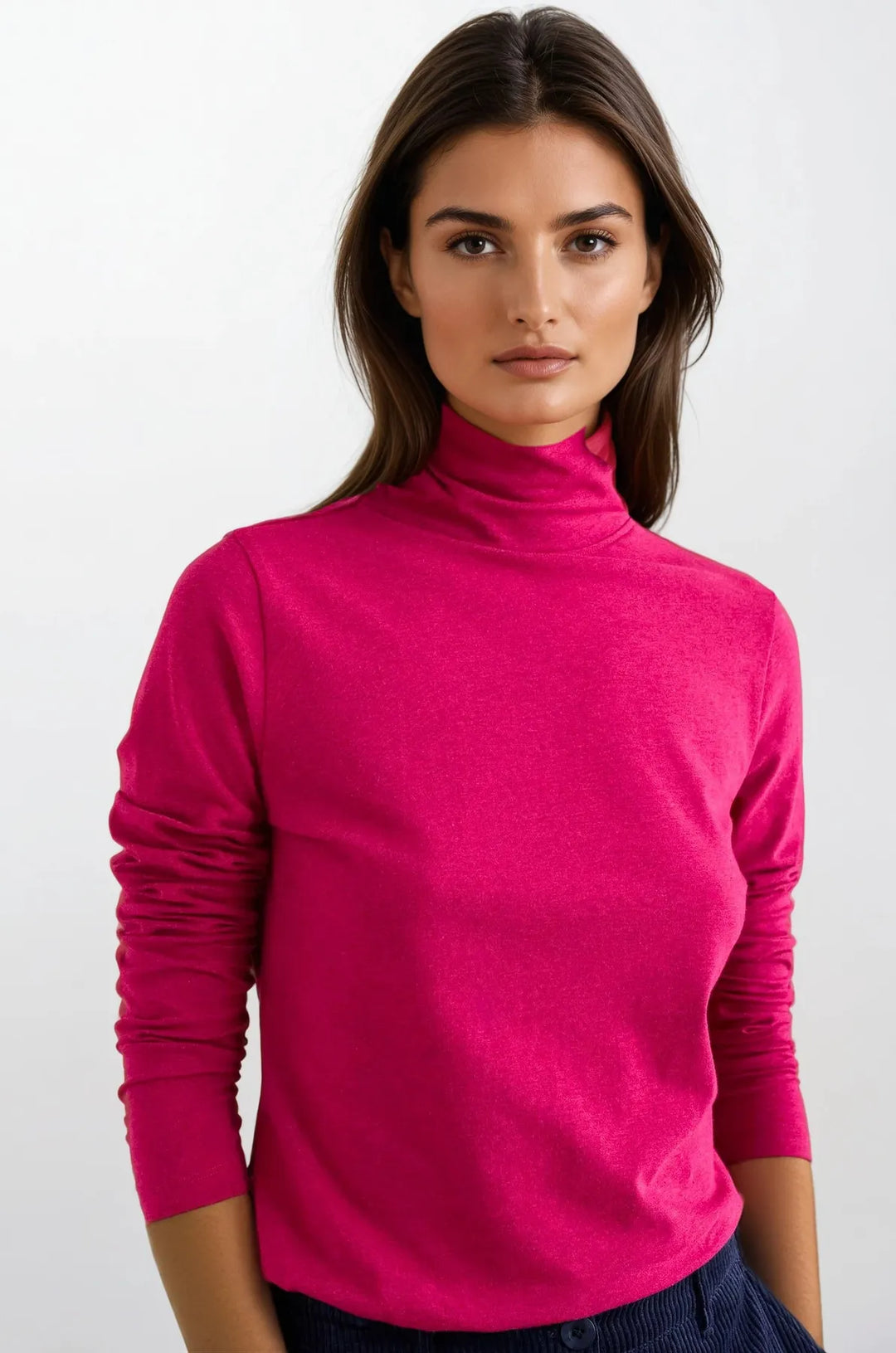 Organic Cotton Roll Neck Top