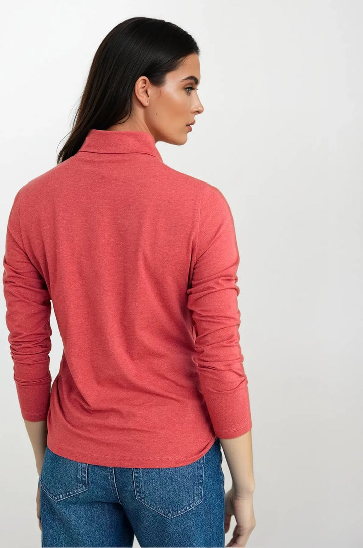 Organic Cotton Roll Neck Top