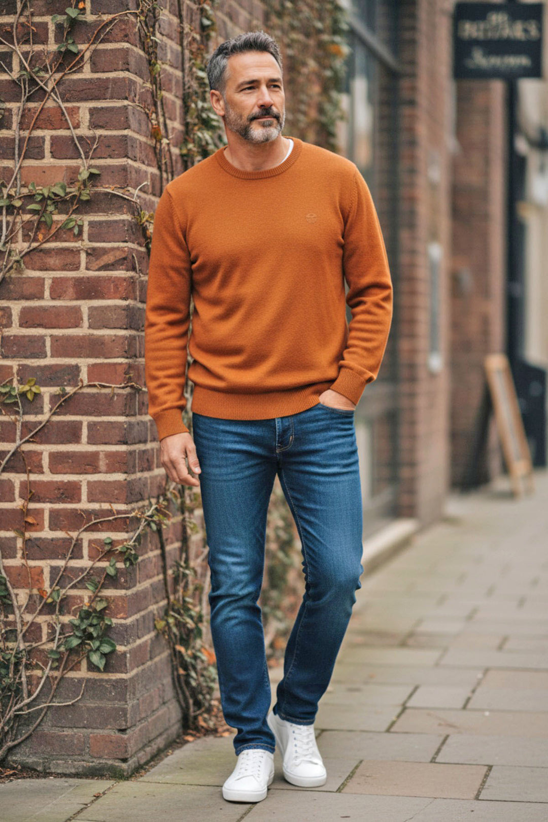 Crew Neck Wool Blend Jumper